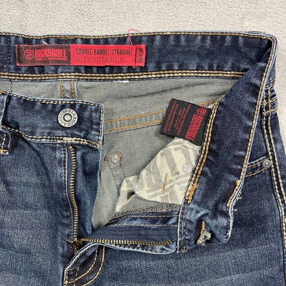 Rock & Roll Denim Relaxed Straight Leg Jeans Double‎ Barrel Dark Wash 30x30 - Picture 3 of 10